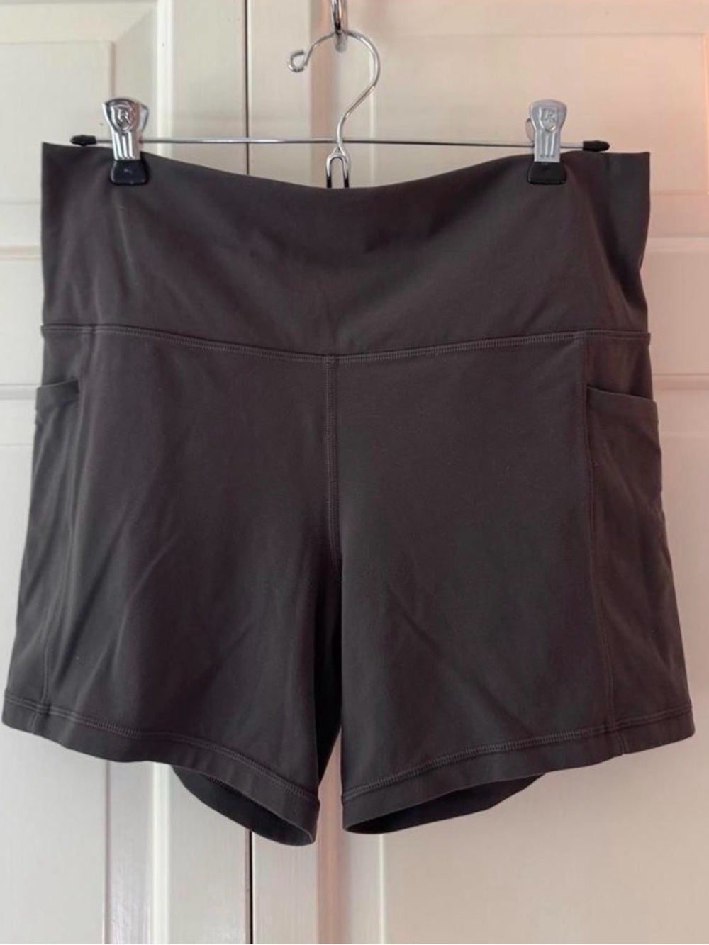 Athleta High-Rise Athletic Shorts in Charcoal